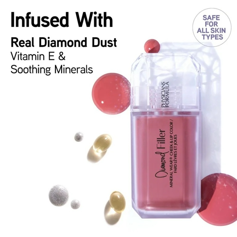 Physicians Formula Diamond Filler Cheek & Lip Color - Radiant Pink, NEW - Picture 6 of 9